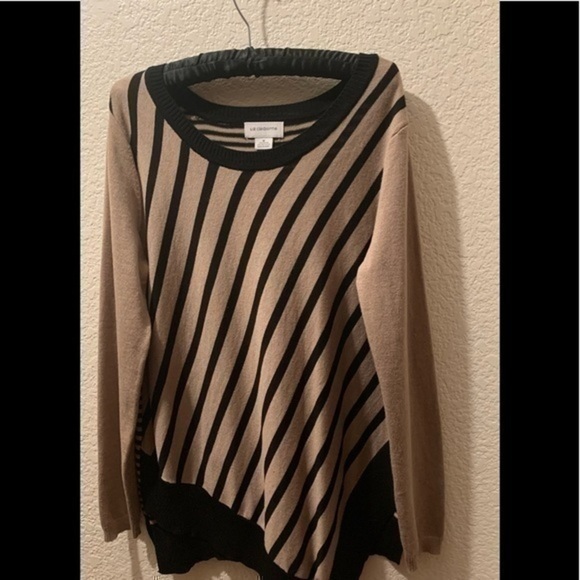 Liz Claiborne sweater tan & black - Picture 3 of 9